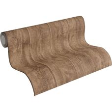 Living Walls Brown Wood & Stone Wallpaper - Wallpaper