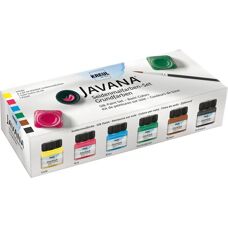 Set di Colori per seta JAVANA - Colori di base - 6 x 20 ml