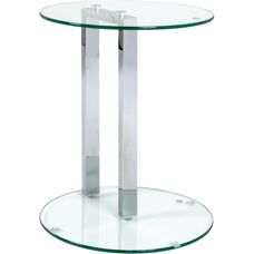 Haku Möbel Bijzettafel - Transparant glas - 40x40x50 cm