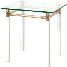 Haku Moebel HAKU Bijzettafel - Wit / Goud - 42x42x44 cm