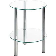 Table d'appoint en verre HAKU - 35x35x47cm Transparent - Publicité