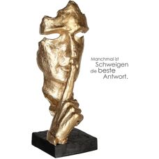 GILDE Casablanca Statuette - Gold/Schwarz Dekoration