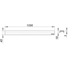 Dallmer CeraLine Abdeckung - 1100mm - Matt - Abdeckung