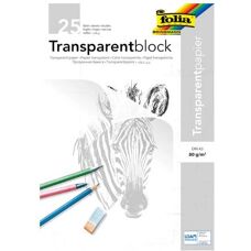Folia A3 Transparentes Zeichenpapier - 80 g/m², 25 Blätter