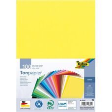 Folia Bunt Zeichenpapier - A4 100 Blätter in 25 Farben