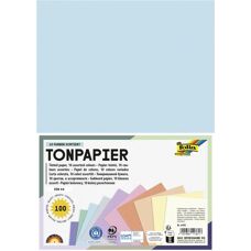 Folia Pastell Tonpapier - A4, 100 Blatt, 10 Farben