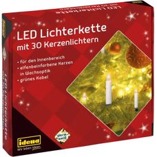 Idena LED Candle String Light - Indoor, Warm White, 30 LEDs