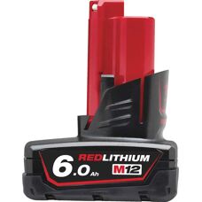 Milwaukee M12 B6 12V 6.0Ah Battery Pack - Power Tool Battery