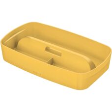 Leitz Yellow Storage Box - Durable BPA-Free Plastic Organizer