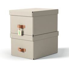 Leitz 61490012 Grå förvaringslådor set av 2 - 17L - Återvunnet material