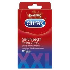 Durex Extra Groß Kondome - Sensiver Passform - 10 Stk