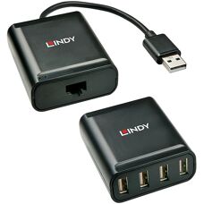 Lindy USB Hub 4 Ports Black - USB Extender