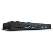 Lindy USB Hub - 7 Poorten - Industrieel Metaal - Zwart