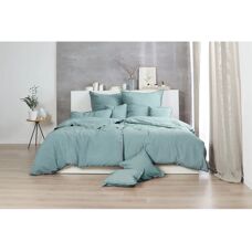 PRIMERA Stone-Washed Grünes Bettwäsche-Set - 3-tlg