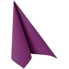 Papstar 10820 Purple Paper Napkins - 40x40cm 4-Layer Tissue