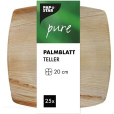 PAPSTAR Palm Leaf Plate 20x20cm Natural - Disposable Plate
