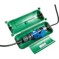 Heitronic Green IP44 Safety Distribution Box Model 21045