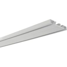 GARDINIA Weiße Aluminium-Gardinenstange 150cm, 2-läufig - Gardinenstange