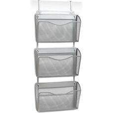 ZELLER PRESENT Wandmagazinhalter - Grau, 3 Fächer, DIN A4