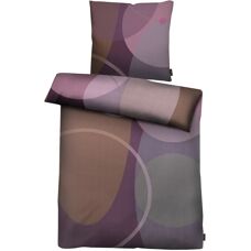 APELT Giro GOTS Lila Satin Bettwäsche - 2-teiliges Set