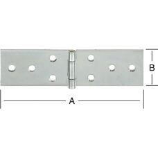 Vormann Breites Tischband - Stahl, 60x25mm, Blau verzinkt