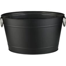 Schwarzer Edelstahl-Eiskübel mit Kunststoffeinsatz - 11L