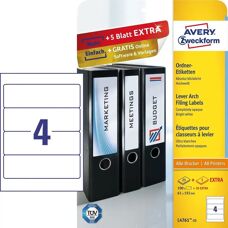 Avery L4761-25 Self-Adhesive Label - White - 120 pcs