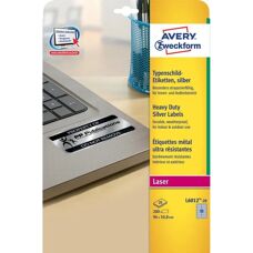 Avery L6012-20 Silver Self-Adhesive Labels - Rectangular