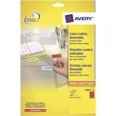 Avery L6034-20 Czerwone samoprzylepne etykiety - Label
