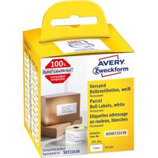 Avery Białe prostokątne etykiety - 110 szt. - Samoprzylepne