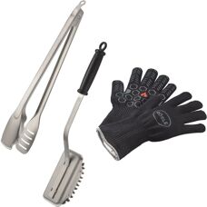 RÖSLE Premium Grillbesteck-Set - 3-teilig, Edelstahl
