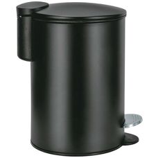 Kleine Wolke Silence 3 L Ronde metalen zwart prullenbak