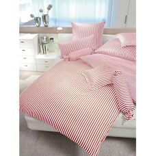 Janine Modernclassic Kissenbezug - 80x80cm Rot Streifen