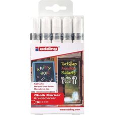 Edding 4095 Kritor - Vit - Icke-permanent - Pack av 5