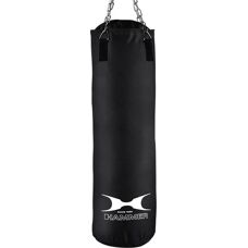 Sacco da boxe HAMMER Fit - 30x100cm, nero, nylon resistente