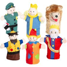 ROBA Handpuppen Set - Bunte 6 Figuren für Kinder