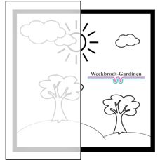 WECKBRODT Florenz Gardine - Blumenstickerei, 450cm x 175cm