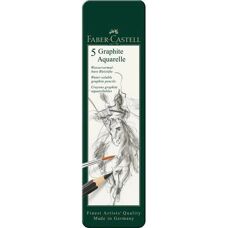 Lápis de grafite HB Faber-Castell - 5 peças solúveis em água