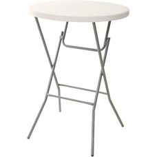 Table Debout Neutre - Pliable, Structure en Acier, Blanc - Publicité