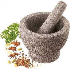 Axentia - Granite Mortar - Granite - 15x11 cm - Mortar - Publicité