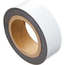 Holdbart magnetisk mærkebånd - 5m x 40mm - Hvid