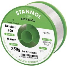 Stannol Kristall 600 Fairtin - Hilo de soldar sin plomo