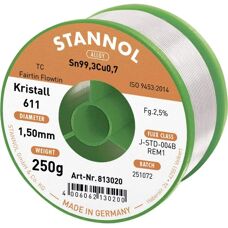 Stannol Kristall 611 Fairtin Estaño sin plomo - Soldadura