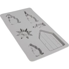 Rayher Silikonform - Weihnachtselfe - 6 Formen - Grau