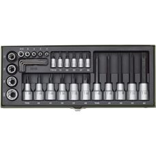 Set di bussole Proxxon - 29 pezzi, 1/4" e 1/2" di manico