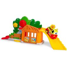 Dickie ABC Szczęśliwy Kwiatowy Domek - Zestaw Dom i Pojazd