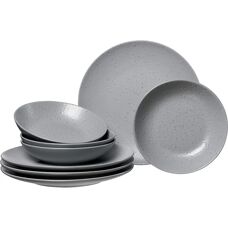 Service de vaisselle Kitwe - 8 pièces, Gris, Unique