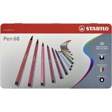 Feutres STABILO Pen 68 Multicolores - 30 pièces