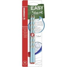 Crayon STABILO Easygraph S HB - Forme triangulaire ergonomique pour droitiers - Pack de 2