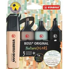 Σετ με κιτρινωρά τονιστικά Stabilo Boss Original NatureColors - 4 τεμάχια
